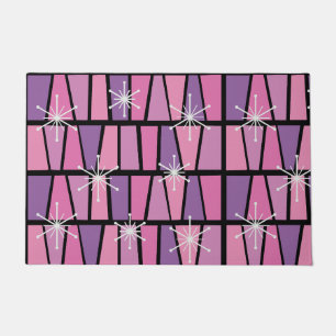 Geometrische MCM Abstract Roze Paarse Deurmat