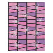 Geometrische MCM Abstract Roze Paarse Tafelkleed (Voorkant)