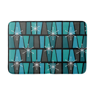 Geometrische MCM Abstracte Turquoise Blauwgroen Badmat