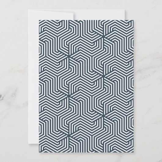 Geometrische meerblauw afstuderen voor de marinesc aankondiging (Achterkant)