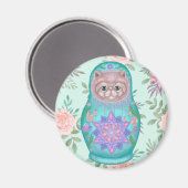 Geometrische meowtreshka magneet (Voorkant / Achterkant)