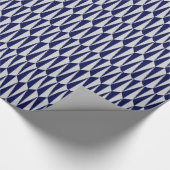 Geometrische middeleeuwen, marineblauw en grijs cadeaupapier (Hoek)