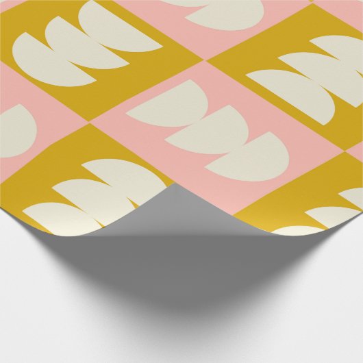 geometrische middeleeuwse moderne en retro - stijl cadeaupapier (Hoek)