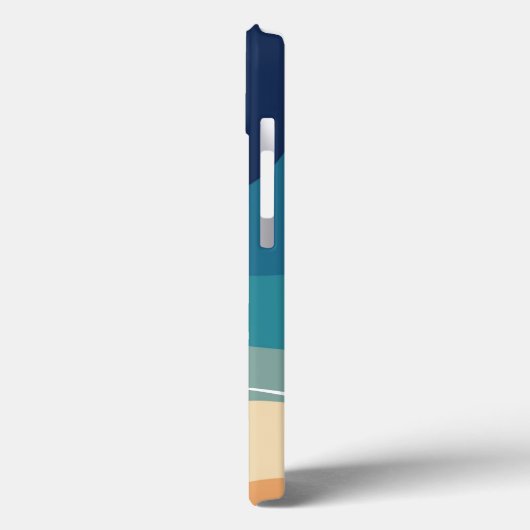 Geometrische middeleeuwse retro Waves regenboogren Case-Mate iPhone Case (Achterkant / Links)