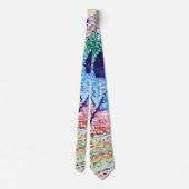 Geometrische minimal Art Peacock Feather Stropdas (Achterkant)