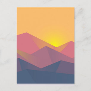Geometrische minimalistisch ritsgebergte briefkaart