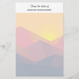 Geometrische minimalistisch ritsgebergte briefpapier