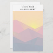 Geometrische minimalistisch ritsgebergte briefpapier (Voorkant / Achterkant)