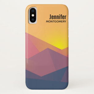 Geometrische minimalistisch ritsgebergte iPhone x hoesje