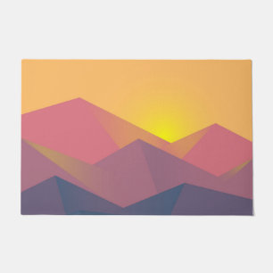 Geometrische minimalistisch ritsgebergte deurmat