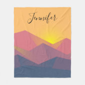 Geometrische minimalistisch ritsgebergte fleece deken (Voorkant)