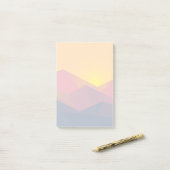 Geometrische minimalistisch ritsgebergte post-it® notes (Op bureau)