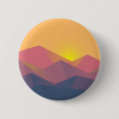 Geometrische minimalistisch ritsgebergte ronde button 5,7 cm (Voorkant)