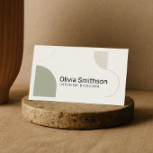 Geometrische minimalistische moderne wijze groene  visitekaartje