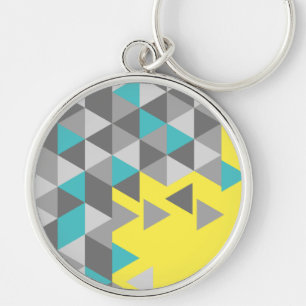 Geometrische minimalistische patroonKLEUR VAN HET Sleutelhanger