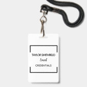 geometrische moderne badge VIP-lanyard-aangepaste  (Front with Lanyard)