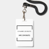 geometrische moderne badge VIP-lanyard-aangepaste  (Back with Lanyard)
