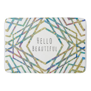 Geometrische Moderne Glamour Kleur Chic Elegant Tr Badmat