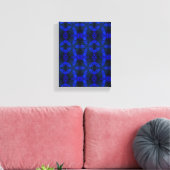 Geometrische moderne kunst, Gift Blue Black Art, D Canvas Afdruk (Insitu (Woonkamer))