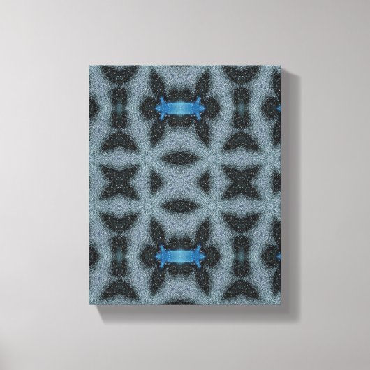 Geometrische moderne kunst, grijze blauwe muur kun canvas afdruk (Voorkant)