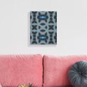 Geometrische moderne kunst, grijze blauwe muur kun canvas afdruk (Insitu (Woonkamer))