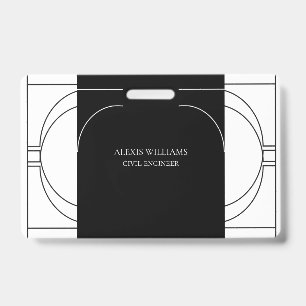 Geometrische moderne minimalistische legante profe badge