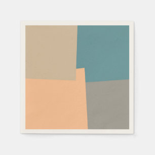 Geometrische moderne retrokleuren servet