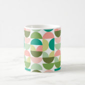 Geometrische mok groen en perzik (Center)