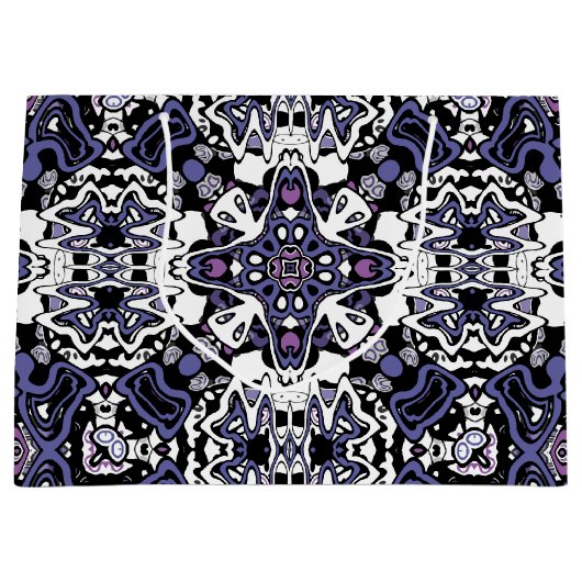 Geometrische moroccan kaliedoscoop met sierstijl groot cadeauzakje (Voorkant)