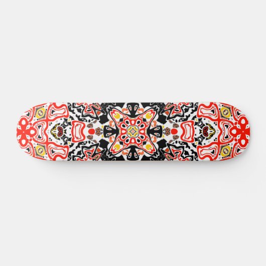 Geometrische moroccan kaliedoscoop met sierstijl skateboard (Horizontaal)