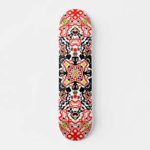 Geometrische moroccan kaliedoscoop met sierstijl skateboard