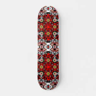 Geometrische moroccan kaliedoscoop met sierstijl skateboard