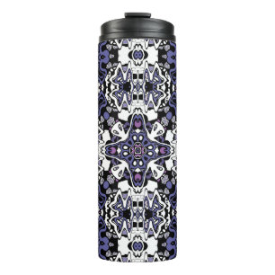 Geometrische moroccan kaliedoscoop met sierstijl thermosbeker