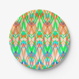 Geometrische moroccan kaliedoscoop voor sierdoelei papieren bordje