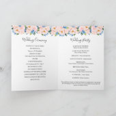 Geometrische mosterd Blauwe Roze Floral Order of S Programma (Binnen)