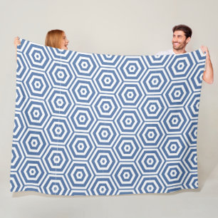 Geometrische mozaïek fleece deken