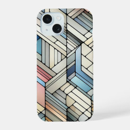 Geometrische mozaïek iPhone 15 hoesje