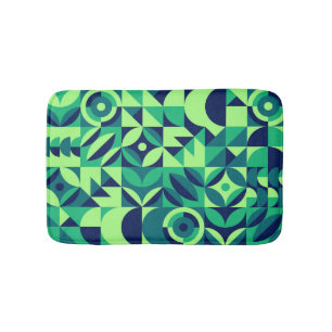 Geometrische muurschildering: modern design. badmat