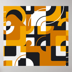 Geometrische muurschildering: Moderne  stijl Poster