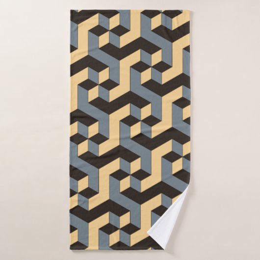geometrische naadloze tegel met complexe roterende badhanddoek (Badhanddoek)