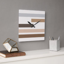 Geometrische natuurlijke aardetinten strepen kunst