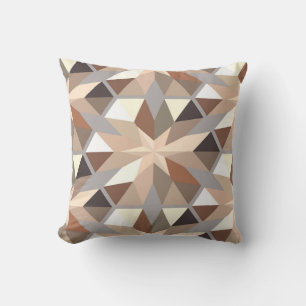 Geometrische natuurlijke kleuren kussen