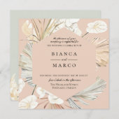 Geometrische Oerwoud Lijst bruiloft uitnodiging (Voorkant / Achterkant)