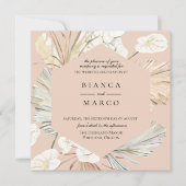 Geometrische Oerwoud Lijst bruiloft uitnodiging (Voorkant)