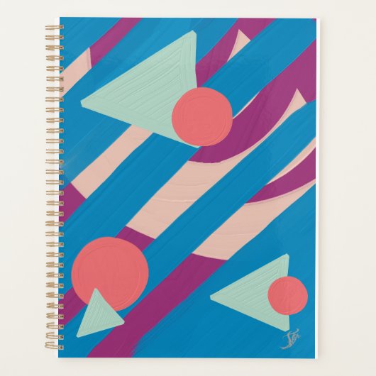 Geometrische olievormen palet planner (Voorkant)