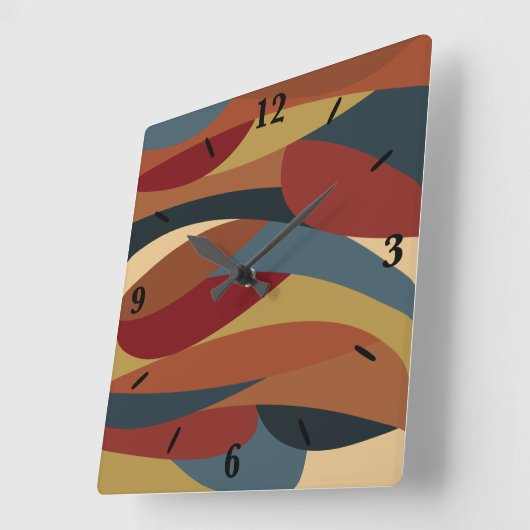 Geometrische ondoorzichtige Glas in lood stijl Abs Vierkante Klok (Hoek)