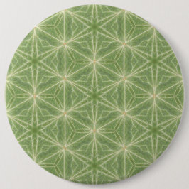 Geometrische ontwerpkaart met groen ijskoud ronde button 6,0 cm