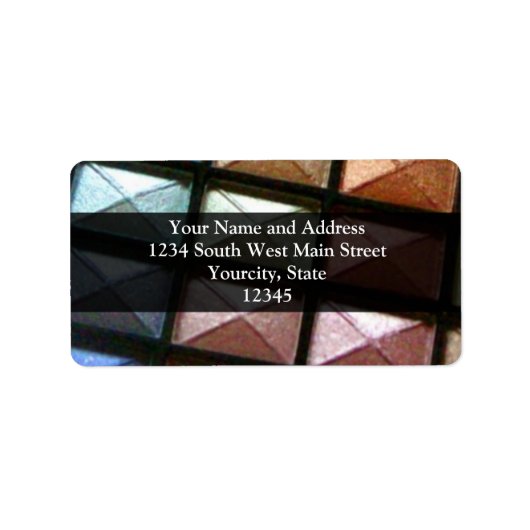 Geometrische oogschaduw make-up etiket (Voorkant)