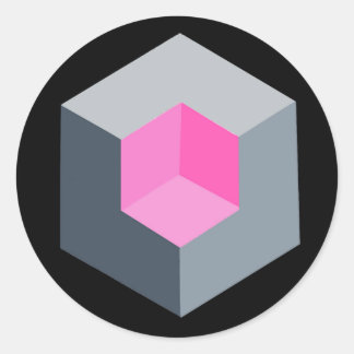 'Geometrische Op-Art Stickers' Ronde Sticker