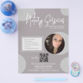 Geometrische Openbare Notaris Service Script QR Co Flyer (Enkel)